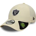 petten-gebogen-beige-verstelbaar-9forty-recycled-midi-van-las-vegas-raiders-nfl-van-new-era