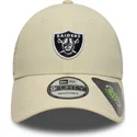 petten-gebogen-beige-verstelbaar-9forty-recycled-midi-van-las-vegas-raiders-nfl-van-new-era