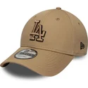petten-gebogen-bruin-verstelbaar-9forty-outline-van-los-angeles-dodgers-mlb-van-new-era
