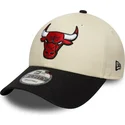 petten-gebogen-beige-verstelbaar-9forty-colour-block-van-chicago-bulls-nba-van-new-era
