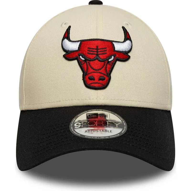 petten-gebogen-beige-verstelbaar-9forty-colour-block-van-chicago-bulls-nba-van-new-era