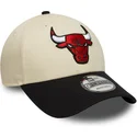 petten-gebogen-beige-verstelbaar-9forty-colour-block-van-chicago-bulls-nba-van-new-era