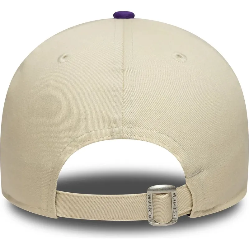 petten-gebogen-beige-verstelbaar-9forty-colour-block-van-los-angeles-lakers-nba-van-new-era