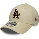 petten-gebogen-beige-verstelbaar-9forty-league-essential-van-los-angeles-dodgers-mlb-van-new-era