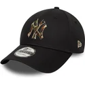 petten-gebogen-zwart-verstelbaar-9forty-camo-infill-van-new-york-yankees-mlb-van-new-era