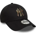 petten-gebogen-zwart-verstelbaar-9forty-camo-infill-van-new-york-yankees-mlb-van-new-era