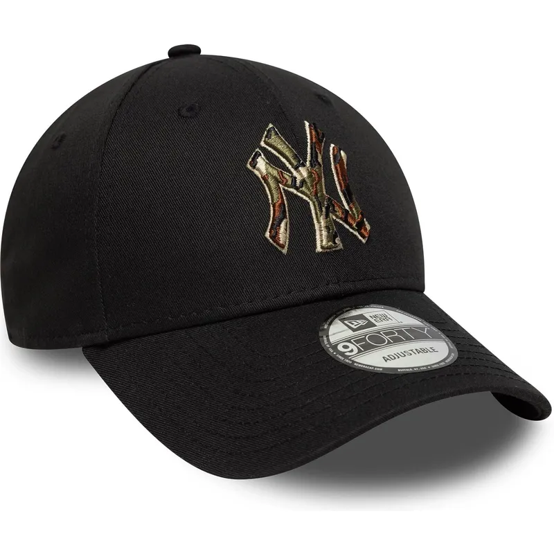 petten-gebogen-zwart-verstelbaar-9forty-camo-infill-van-new-york-yankees-mlb-van-new-era