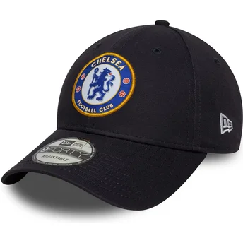 Petten gebogen marineblauw snapback 9FORTY Core van Chelsea Football Club Premier League van New Era