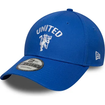 Petten gebogen blauw verstelbaar 9FORTY Seasonal van Manchester United Football Club Premier League van New Era