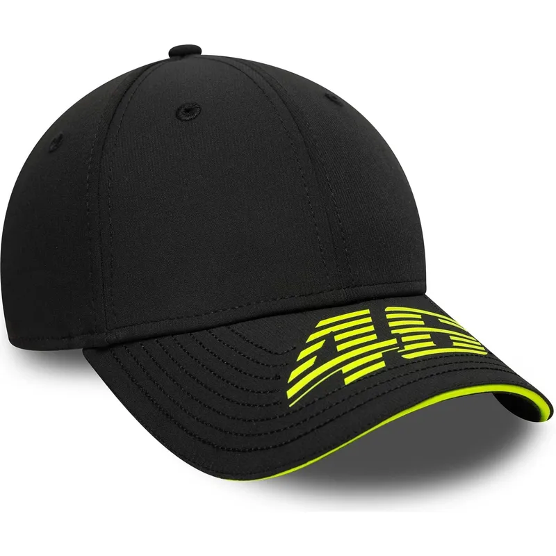 petten-gebogen-zwart-verstelbaar-9forty-recycled-stripe-van-valentino-rossi-vr46-motogp-van-new-era