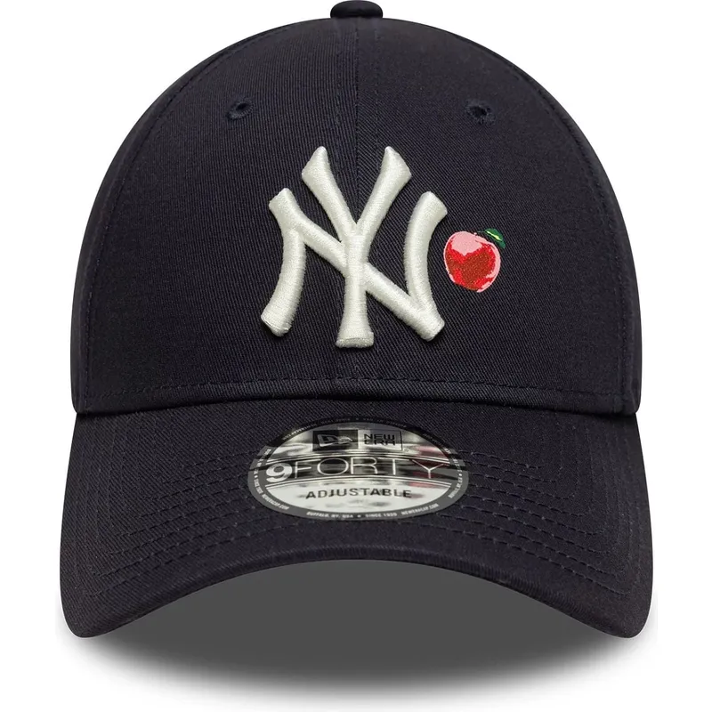 petten-gebogen-marineblauw-verstelbaar-9forty-fruit-icon-van-new-york-yankees-mlb-van-new-era