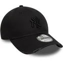 petten-gebogen-zwart-verstelbaar-9forty-wash-distress-van-new-york-yankees-mlb-van-new-era