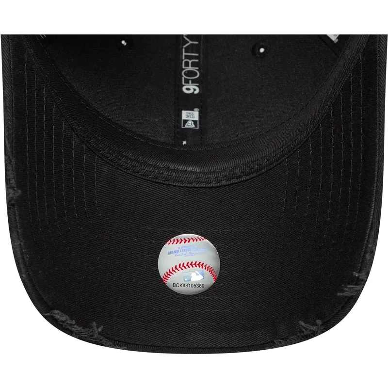 petten-gebogen-zwart-verstelbaar-9forty-wash-distress-van-new-york-yankees-mlb-van-new-era