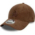 petten-gebogen-bruin-verstelbaar-9forty-m-crown-cord-van-los-angeles-dodgers-mlb-van-new-era
