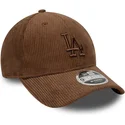petten-gebogen-bruin-verstelbaar-9forty-m-crown-cord-van-los-angeles-dodgers-mlb-van-new-era
