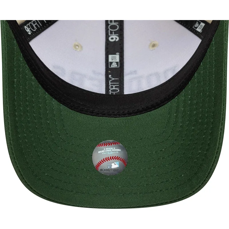 petten-gebogen-beige-verstelbaar-9forty-m-crown-wordmark-van-los-angeles-dodgers-mlb-van-new-era