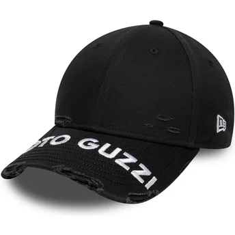 Petten gebogen zwart verstelbaar 9FORTY M-Crown Distressed van Moto Guzzi van New Era
