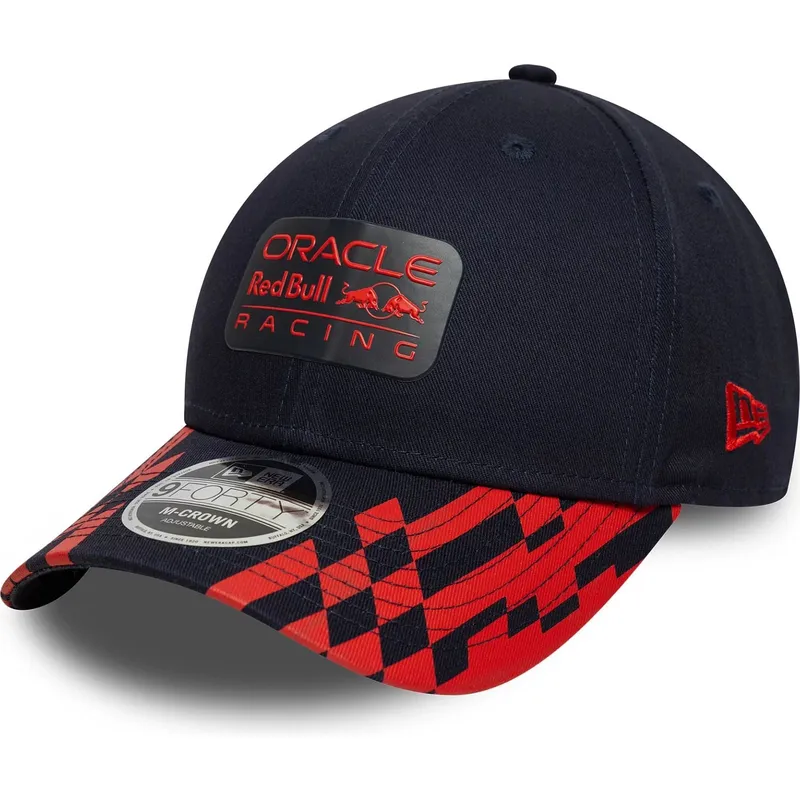 petten-gebogen-marineblauw-snapback-9forty-m-crown-visor-print-van-red-bull-racing-formula-1-van-new-era petten-gebogen-marineblauw-snapback-9forty-m-crown-visor-print-van-red-bull-racing-formula-1-van-new-era