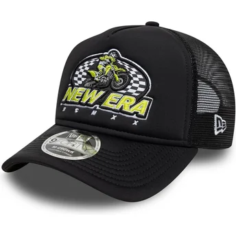 Petten gebogen zwart snapback 9FORTY M-Crown Graphic van New Era