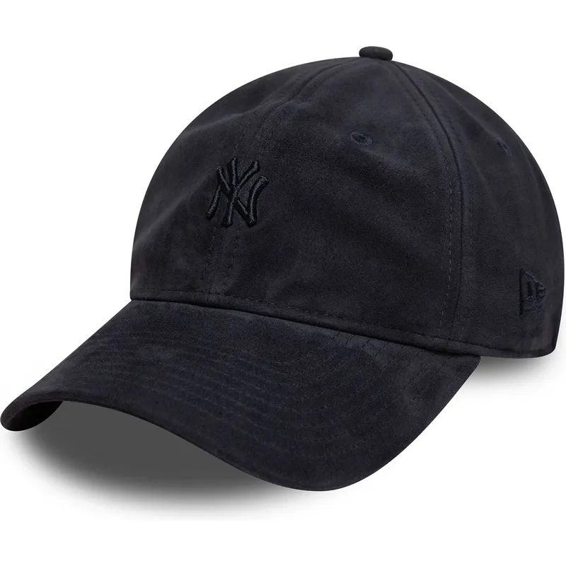 petten-gebogen-marineblauw-verstelbaar-9twenty-suede-van-new-york-yankees-mlb-van-new-era