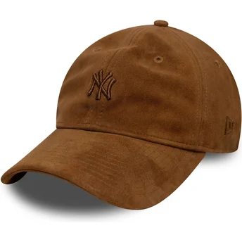 Petten gebogen bruin verstelbaar 9TWENTY Suede van New York Yankees MLB van New Era