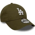 petten-gebogen-groen-verstelbaar-9twenty-linen-van-los-angeles-dodgers-mlb-van-new-era