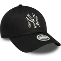 petten-gebogen-zwart-verstelbaar-9forty-animal-infill-van-new-york-yankees-mlb-van-new-era