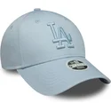 petten-gebogen-blauw-verstelbaar-9forty-metallic-van-los-angeles-dodgers-mlb-van-new-era