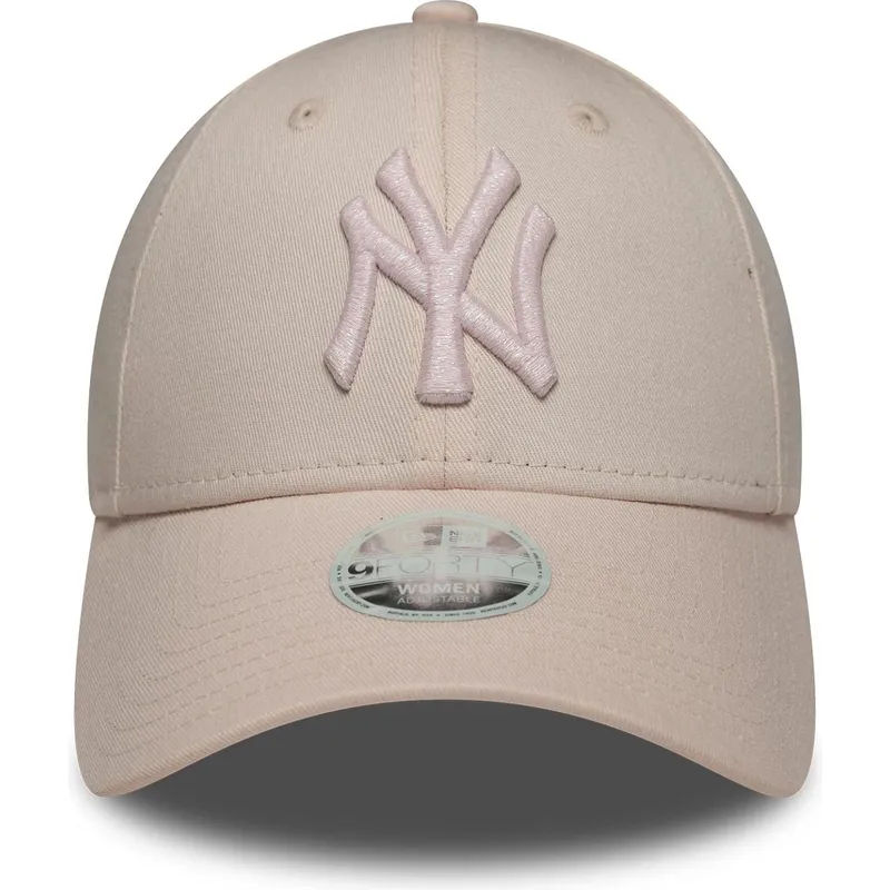 petten-gebogen-roze-verstelbaar-9forty-metallic-van-new-york-yankees-mlb-van-new-era