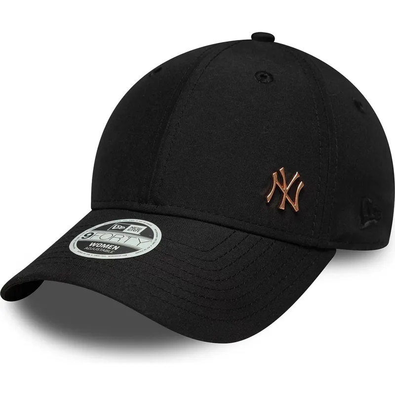 petten-gebogen-zwart-verstelbaar-bronce-9forty-flawless-van-new-york-yankees-mlb-van-new-era