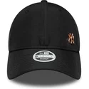 petten-gebogen-zwart-verstelbaar-bronce-9forty-flawless-van-new-york-yankees-mlb-van-new-era