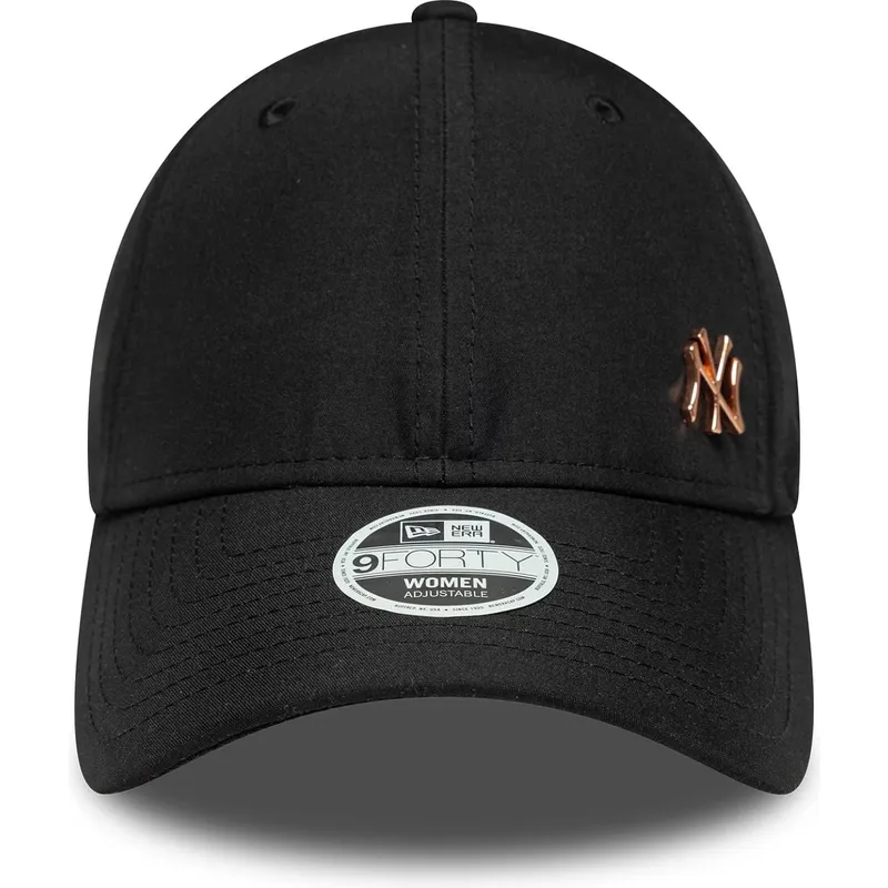 petten-gebogen-zwart-verstelbaar-bronce-9forty-flawless-van-new-york-yankees-mlb-van-new-era