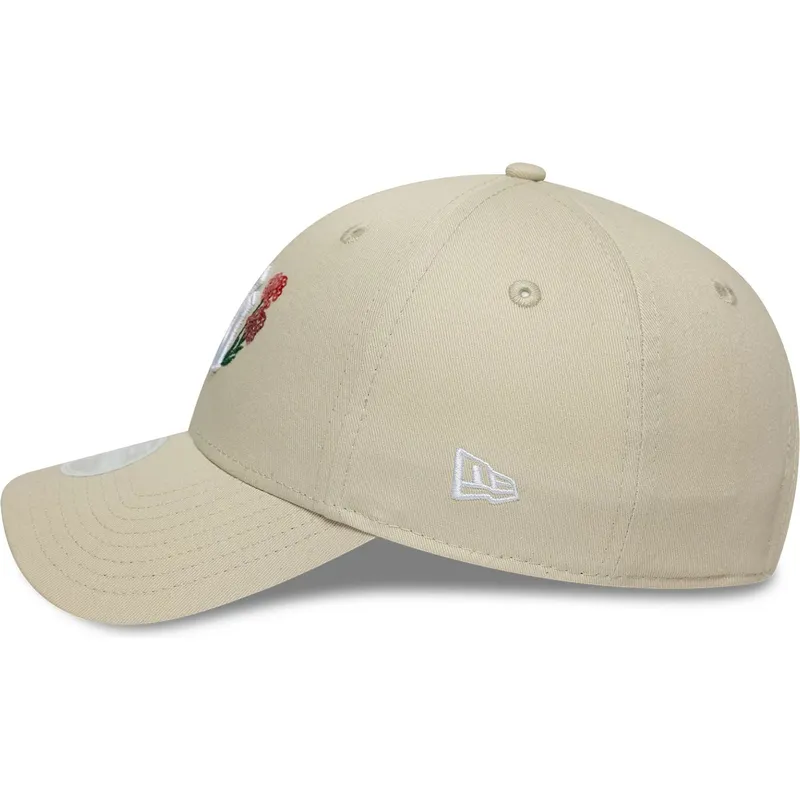 petten-gebogen-beige-verstelbaar-9forty-floral-icon-van-new-york-yankees-mlb-van-new-era