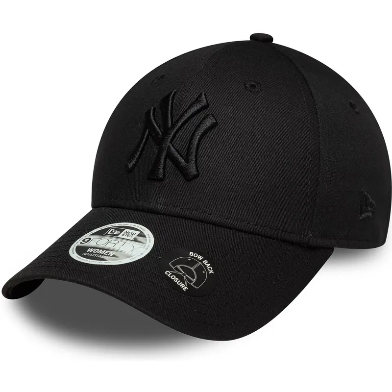petten-gebogen-zwart-verstelbaar-9forty-bow-back-van-new-york-yankees-mlb-van-new-era