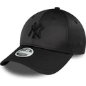 petten-gebogen-zwart-snapback-9forty-satin-van-new-york-yankees-mlb-van-new-era