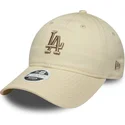 petten-gebogen-beige-verstelbaar-9twenty-league-essential-midi-van-los-angeles-dodgers-mlb-van-new-era