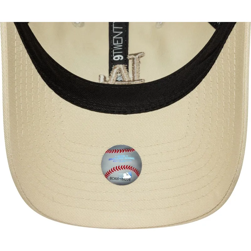 petten-gebogen-beige-verstelbaar-9twenty-league-essential-midi-van-los-angeles-dodgers-mlb-van-new-era