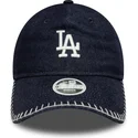 petten-gebogen-marineblauw-verstelbaar-9twenty-denim-stitch-van-los-angeles-dodgers-mlb-van-new-era
