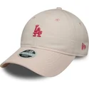 petten-gebogen-roze-verstelbaar-9twenty-washed-mini-van-los-angeles-dodgers-mlb-van-new-era