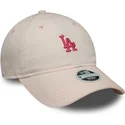 petten-gebogen-roze-verstelbaar-9twenty-washed-mini-van-los-angeles-dodgers-mlb-van-new-era