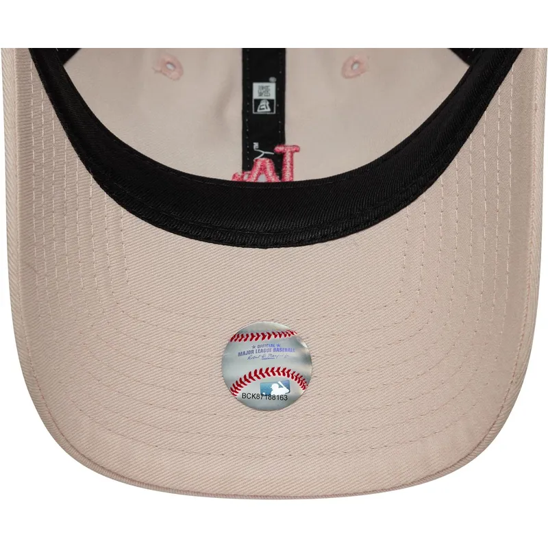 petten-gebogen-roze-verstelbaar-9twenty-washed-mini-van-los-angeles-dodgers-mlb-van-new-era