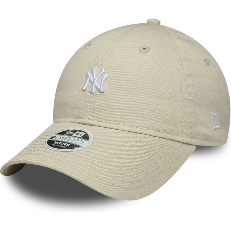 petten-gebogen-beige-verstelbaar-9twenty-washed-mini-van-new-york-yankees-mlb-van-new-era