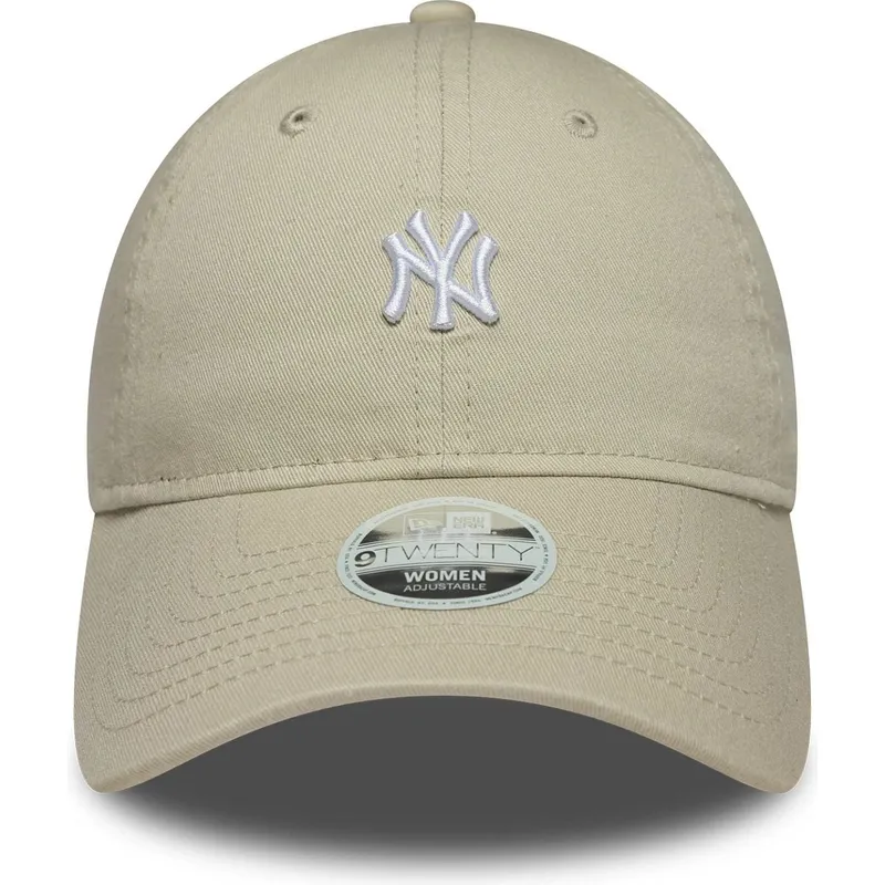 petten-gebogen-beige-verstelbaar-9twenty-washed-mini-van-new-york-yankees-mlb-van-new-era