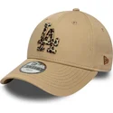 petten-gebogen-bruin-verstelbaar-voor-kinderen-9forty-animal-infill-van-los-angeles-dodgers-mlb-van-new-era