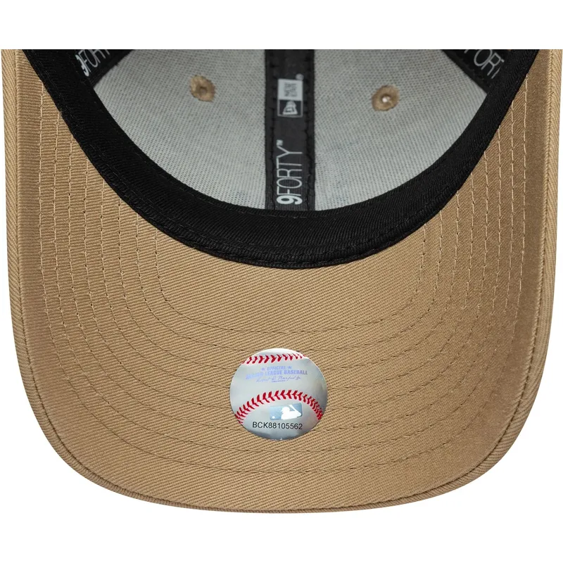 petten-gebogen-bruin-verstelbaar-voor-kinderen-9forty-animal-infill-van-los-angeles-dodgers-mlb-van-new-era