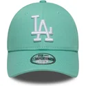 petten-gebogen-groen-verstelbaar-voor-kinderen-9forty-league-essential-van-los-angeles-dodgers-mlb-van-new-era