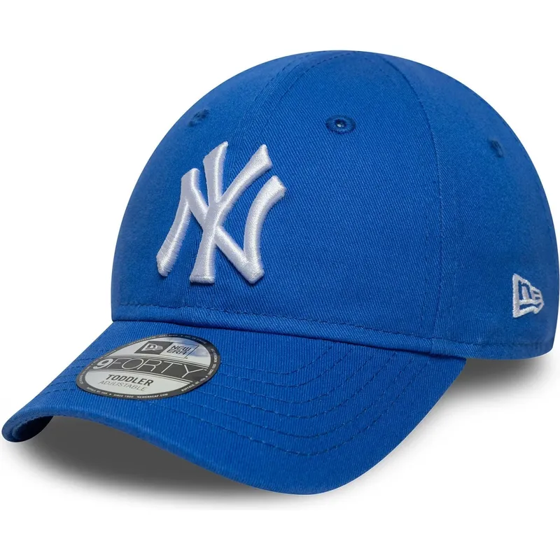 petten-gebogen-blauw-verstelbaar-voor-kinderen-9forty-league-essential-van-new-york-yankees-mlb-van-new-era
