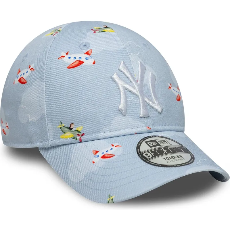 petten-gebogen-blauw-verstelbaar-voor-kinderen-9forty-plane-all-over-print-van-new-york-yankees-mlb-van-new-era petten-gebogen-blauw-verstelbaar-voor-kinderen-9forty-plane-all-over-print-van-new-york-yankees-mlb-van-new-era