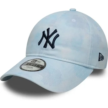 Petten gebogen blauw verstelbaar voor kinderen 9TWENTY Tie Dye van New York Yankees MLB van New Era