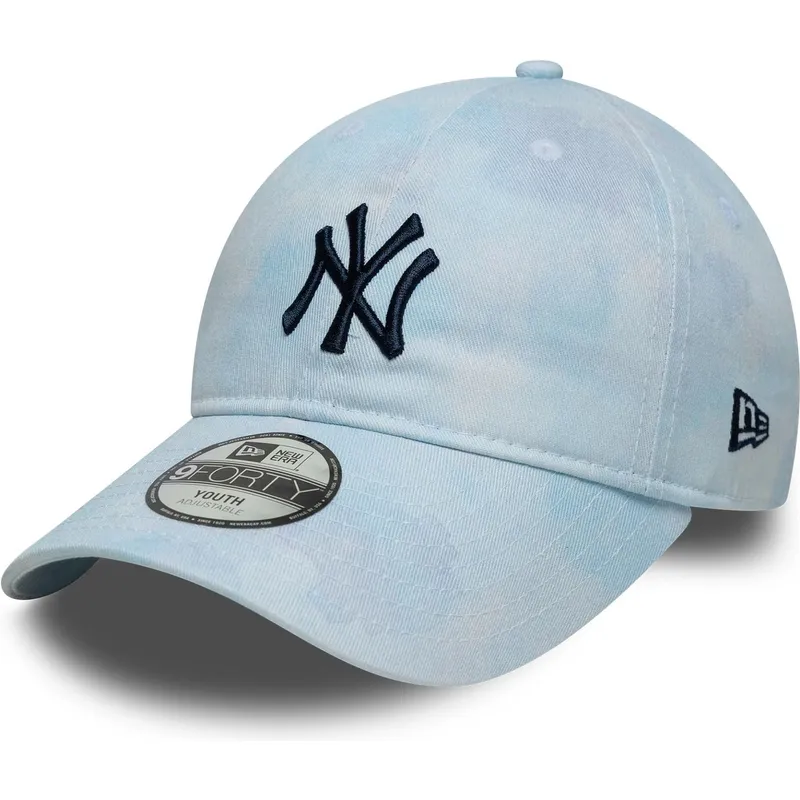 petten-gebogen-blauw-verstelbaar-voor-kinderen-9twenty-tie-dye-van-new-york-yankees-mlb-van-new-era